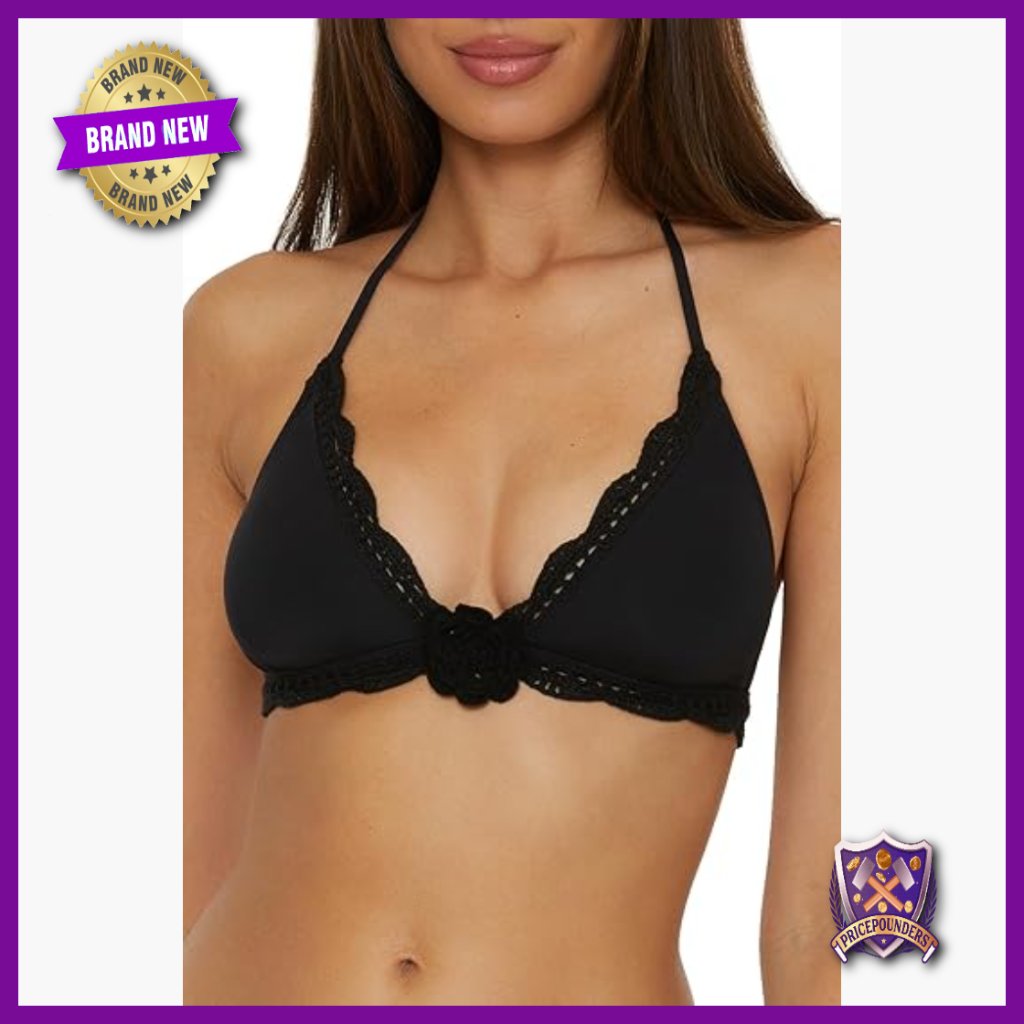 Large Bikini Top Halter Adjustable Tie Back Nylon Spandex Swimwear